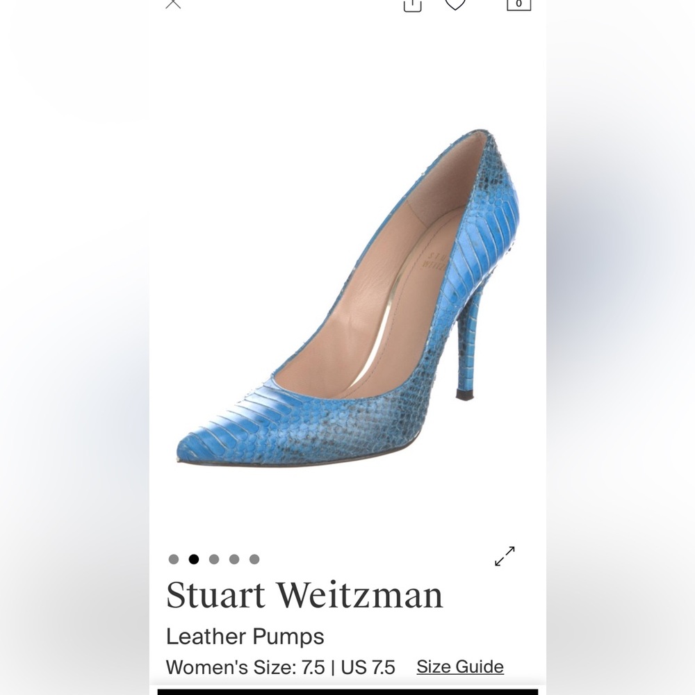 Stuart Weitzman Blue Python Pumps - image 1